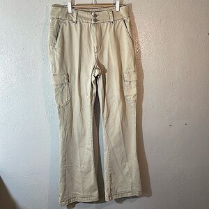 PAIGE Dion Cargo Utility Flare Structured High Rise Pant Pockets Sz 29 Urban
